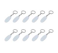 ZYMIADOU 10 portachiavi riutilizzabili in metallo con superfici vuote in alluminio per personalizzazione della pressa di calore, perfetti per il pendolarismo quotidiano accessori portachiavi