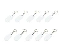 ZYMIADOU 10 portachiavi riutilizzabili in metallo con superfici vuote in alluminio per personalizzazione della pressa di calore, perfetti per il pendolarismo quotidiano accessori portachiavi