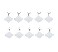 ZYMIADOU 10 portachiavi riutilizzabili in metallo con superfici vuote in alluminio per personalizzazione della pressa di calore, perfetti per il pendolarismo quotidiano accessori portachiavi