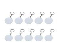 ZYMIADOU 10 portachiavi riutilizzabili in metallo con superfici vuote in alluminio per personalizzazione della pressa di calore, perfetti per il pendolarismo quotidiano accessori portachiavi
