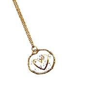ZYMIADOU Alla moda Celestiali Ciondolo Clavicola Catena Trasparenti Sole Luna Stella Amore Della Collana di Fascino Accessori Trasparenza Vetro Stampa Celestiali Gioielli Di Fascino, Misura unica