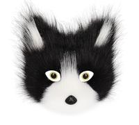 ZYMIADOU Animale Volpi Lupo Peluche Gatti Mezza Viso Eyemask Cosplay Halloween Costume Puntelli Per Mascherate Carnevale Pellicce Finte Lupo Gatti Volpi