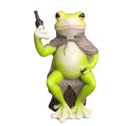 ZYMIADOU Artistico Rane Figurine Resine Artigianato Ornamento in miniatura Accento decorativo per interni ed esterni Spazio Home Garden Decors Resine Statua animale