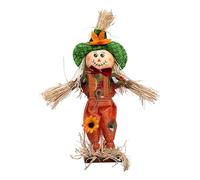 ZYMIADOU Autunno Strega Spaventapasseri Statua Tessuto A Mano Da Erba Secca Halloween Ringraziamento Tavolo Mantel Decor Paglia Strega Per Camini