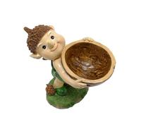 ZYMIADOU Bella statua per giardino per parrocchetti e calopsitte, ciotola per cibo e acqua, da appendere, per uccelli, vaschetta da giardino, mangiatoia per cibo e acqua, vaschetta decorativa per