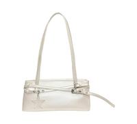 ZYMIADOU Borsa da donna alla moda a tracolla semplice borsa in pelle PU ascella signore pendolarismo elegante ascelle donna spalla pelle PU ascella borsa alla moda per tutti i giorni, bianco, One Size