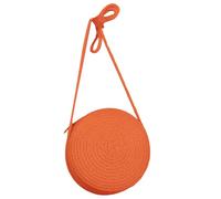 ZYMIADOU Borsa da spiaggia per le vacanze tessuta a mano per le donne ragazza spalla per cellulare rossetti moda rotonda paglia intrecciata borsa ispirata, A, One Size