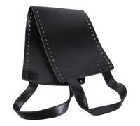 ZYMIADOU Borsa in pelle PU Bottoms Maniglie Crochet Craft Supplies Per Top Handle Borse Borse Fare Progetti Artigianato Regalo Crochet Bag Parti, Nero retrò., One Size