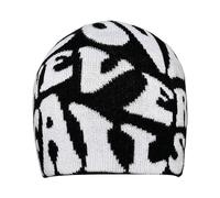 ZYMIADOU Cappello Hip Hop Slouchy Beanies per le donne Versatile Skull Cap Turbanti Cappello lavorato a maglia, Nero e bianco, Taglia unica