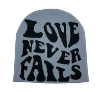 ZYMIADOU Cappello Hip Hop Slouchy Beanies per le donne Versatile Skull Cap Turbanti Cappello lavorato a maglia, Grigio e nero., Taglia unica