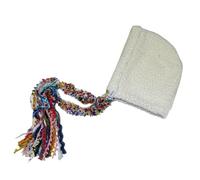 ZYMIADOU Cappello lungo intrecciato con lacci colorati cappelli invernali da ragazza addensare morbido traspirante cappelli da donna copricapo sportivo lavorato a maglia per l'inverno per l'autunno