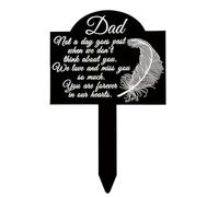ZYMIADOU Cartello commemorativo per tomba con scritta in inglese "Mom Dad", per la casa e il giardino, decorazione per animali domestici