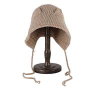 ZYMIADOU Divertente cappello all'uncinetto Halloween Casual Cap Y2K-Girl Hot Girls Picture Prop lavorato a maglia orecchio gattino per inverno cappelli all'uncinetto per gli uomini