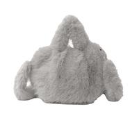 ZYMIADOU Donna Inverno Autunno Fuzzy Shoulder Bag Faux Furs Peluche Crossbody Candy Colore Rotonda Borsa Per Lo Shopping Casual Inverno Peloso Peluche Spalla, Tè al latte., One Size