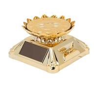 ZYMIADOU Giradischi rotante automatico per gioielli con ricarica solare LED illuminato banco di mostra per anelli orologio ABS vetrina vassoio espositore gioielli ABS vassoio rotante, Misura unica