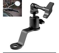 ZYMIADOU Global - Supporto in vetro per moto, attacco a vite da 1/4 per fotocamera, 360°, in lega di alluminio, per action camera