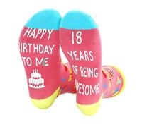 ZYMIADOU Happy Birthday Being Awesomes Blessing Letters Calzini per donne adolescenti feste di compleanno calze età 18 a 21 anni Teen Girls calzini, Calzini 18° compleanno, Taglia unica