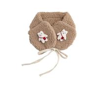 ZYMIADOU Paraorecchie regolabili in peluche per bambini tinta unita più caldo fascia alla moda avvolgere con carino cartone animato orso progettare scaldaorecchie per bambini, B caffè, Taglia unica