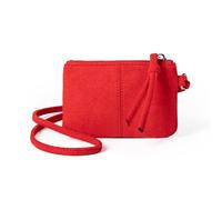 ZYMIADOU Portafoglio porta badge leggero leopardi pratico borsa da collo in pelle PU borsa alla moda per donne e ragazze custodia in cotone per documenti d'identità, Rosso, Bellezza di massa