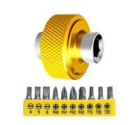 ZYMIADOU Set di chiavi a cricchetto professionali in miniatura salvaspazio Teste intercambiabili Giallo in acciaio al carbonio Design multiplo Strumento Chiave ergonomica