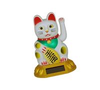 ZYMIADOU Statua di successo solare di sventolamento automatica del gatto per la ricchezza interna della decorazione che attira la luce solare attivata ondeggiando