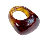 ZYMIADOU Stile retrò Gioielli Geometrici Anelli in resina Facile da usare Regalo Art Ispirato Anelli Acrilici Per Compleanni Feste Evento Gioielli In Resina Leggera Per Le Donne, Misura unica, come