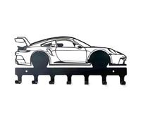ZYMIADOU Stili industriali Supporto per auto in metallo Supporto da parete con estetica moderna Multifunzionale Anelli portachiavi per decorazioni domestiche Gancio multifunzionale