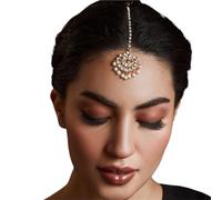 Zymjzbetic 1pc Forehead Chain Women Wedding Jewelry Rhinestone Headband Hair Accessories Bride per Occasioni Speciali e FESTIVITÀ(Gold)