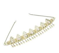 Zymjzbetic 1pc Hair Accessories Gold Color Tassel Hair Chain Wedding Women Crown Wedding Head Ornament per Occasioni Speciali e FESTIVITÀ(White)