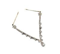 Zymjzbetic 1pc Simple Water Drop Forehead Chain Bride Forehead Pendant Jewellery Hair Accessories per Occasioni Speciali e FESTIVITÀ(Gold)