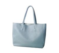 Zymjzbetic Borsa a tracolla grande in pelle da donna Borsa a tracolla da donna in pelle nera, bianca, grigia, blu e gialla, borsa for la spesa(Color 8)