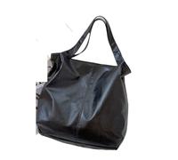 Zymjzbetic Borsa a tracolla grande in pelle da donna Borsa tote in pelle grande for donna, semplice, capacità, borsa a tracolla laterale, borse a mano(Black)
