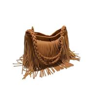 Zymjzbetic Borsa con frange Borsa con frange e nappe, borse in pelle da donna, a tracolla, in similpelle da donna(Color 3)