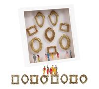 Zymjzbetic Cornice a Silhouette da museo Cornice portafoto Fai da Te, Mini Kit di scatole Silhouette museali con Display a Memoria Luminosa, Miniatura Dorata(White,XXL)