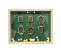 Zymjzbetic Cornice a Silhouette da museo Scatola con Silhouette Mini museo Fai-da-Te, Display di Memoria Personalizzato, Regalo Creativo for Matrimonio, Compleanno, San Valentino(G)