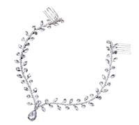 Zymjzbetic Forehead Headband Rhinestone Bridal Head Chain Wedding Hair Accessories Bride Girl Headwear Pageant per Occasioni Speciali e FESTIVITÀ(Silver 2)
