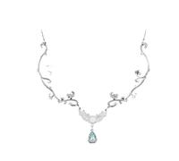Zymjzbetic Hair Ancient Clothing Accessories Fringed Eyebrow Pendant Headgear Princess Hair Chain per Occasioni Speciali e FESTIVITÀ(White)