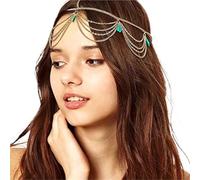 Zymjzbetic Head Chain Jewelry Headband Tassel Chain Hair Band Party Headpiece Festival Prom Wedding Headband for Hall per Occasioni Speciali e FESTIVITÀ