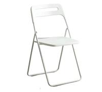 Zymjzbetic Sedia pieghevole Sedia pieghevole in plastica spessa for uso domestico, popolare for la fotografia, sedia con schienale for dormitorio impilabile semplice e moderna, colore bianco(Style14)
