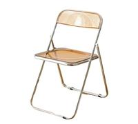 Zymjzbetic Sedia pieghevole Sedia pieghevole in plastica spessa for uso domestico, popolare for la fotografia, sedia con schienale for dormitorio impilabile semplice e moderna, colore bianco(Style23)