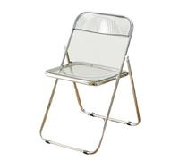 Zymjzbetic Sedia pieghevole Sedia pieghevole in plastica spessa for uso domestico, popolare for la fotografia, sedia con schienale for dormitorio impilabile semplice e moderna, colore bianco(Style22)