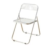 Zymjzbetic Sedia pieghevole Sedia pieghevole in plastica spessa for uso domestico, popolare for la fotografia, sedia con schienale for dormitorio impilabile semplice e moderna, colore bianco(Style21)