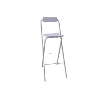 Zymjzbetic Sedie da bar pieghevoli, semplici sgabelli con schienale in ferro, coprigambe spessi, sedie tavolo for cucina, sala pranzo multi-scena per bar, caffè e ristoranti(A-white-65cm)
