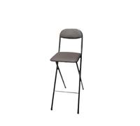 Zymjzbetic Sedie da bar pieghevoli, semplici sgabelli con schienale in ferro, coprigambe spessi, sedie tavolo for cucina, sala pranzo multi-scena per bar, caffè e ristoranti(D-brown-70cm)