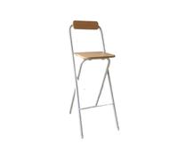 Zymjzbetic Sedie da bar pieghevoli, semplici sgabelli con schienale in ferro, coprigambe spessi, sedie tavolo for cucina, sala pranzo multi-scena per bar, caffè e ristoranti(A-wood-70cm)