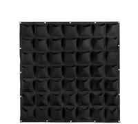 Zymjzbetic Tasche da appendere al muro, sacchetti for piantare, vasi fiori, giardino domestico, borsa for la coltivazione, fioriera, vaso verticale for piantine per piante, fiori(Black 49 Pockets)