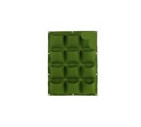 Zymjzbetic Tasche da appendere al muro, sacchetti for piantare, vasi fiori, giardino domestico, borsa for la coltivazione, fioriera, vaso verticale for piantine per piante, fiori(Green 12 Pockets)