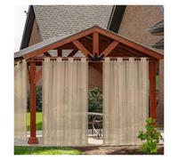 Zymjzbetic Tenda per pergola 1 pz, tenda trasparente impermeabile con occhielli for esterni for patio, veranda, pergolato, decorazione della cabina(Color 1,GROMMET TOP_W97 X H241)