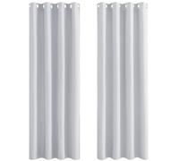 Zymjzbetic Tende oscuranti Tende oscuranti con occhiello superiore che bloccano la luce e riducono il rumore, tende for finestre for camera da letto, cucina for ufficio(White 2Panels,132X214cm)