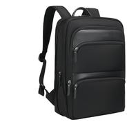Zymjzbetic Zaino espandibile da uomo Borsa sottile viaggio for laptop 15,6 pollici impermeabile per College Business(Black 17inch)